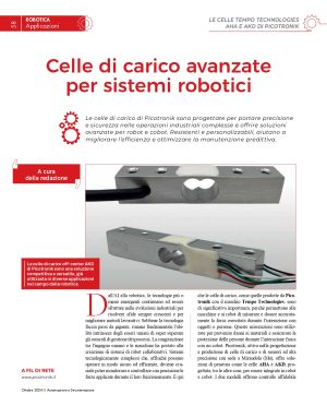 Automazione e Strumentazione_ celle di carico Picotronik per il settore robot cobot